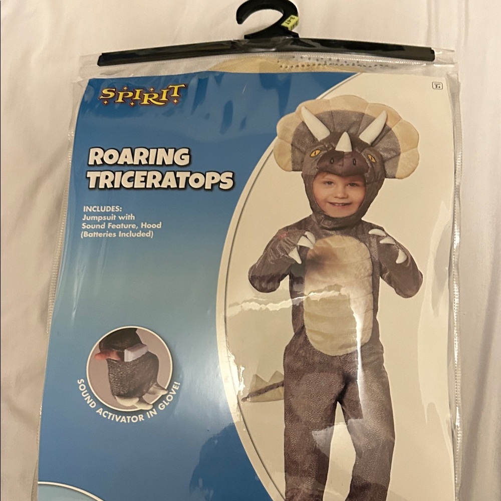 Spirit Triceratops Kids Costume - Brown and White